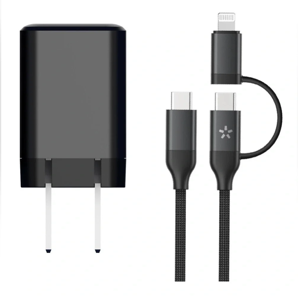 NEW! lonix 20W Wall Charger with 2-in-1 Cable 20W USB-C Charger Combo Pack